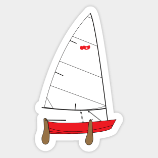 Naples Sabot Sailboat - Red Sticker